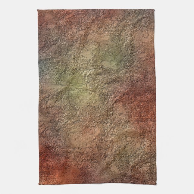 Abstract Earth Tone Colours Kitchen Towels (Vertical)