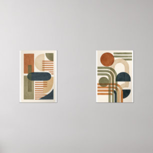 Abstract Earth Tone Geometric Shapes