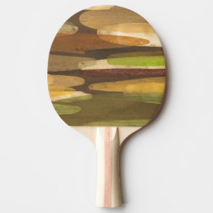 Abstract Earth Tone Landscape Ping Pong Paddle