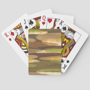 Abstract Earth Tone Landscape Playing Cards