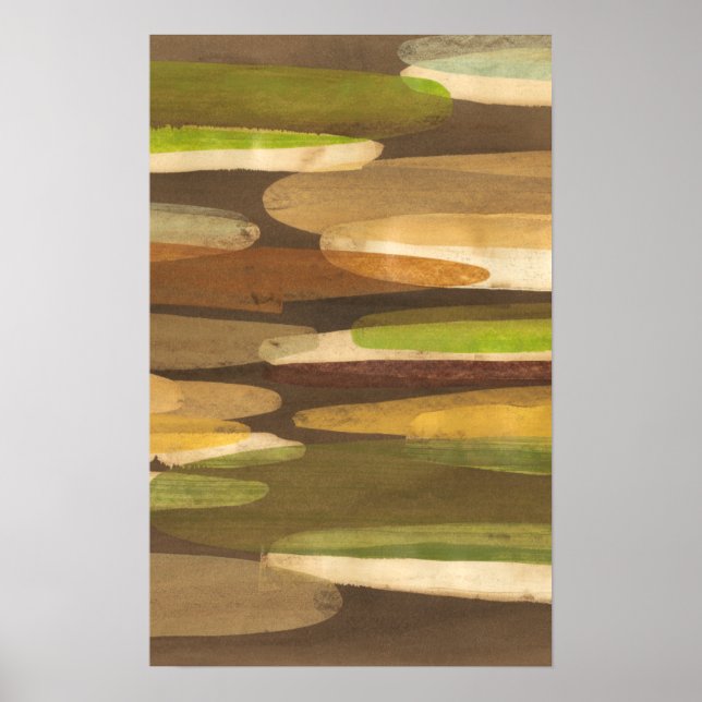 Abstract Earth Tone Landscape Poster (Front)
