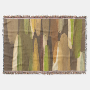 Abstract Earth Tone Landscape Throw Blanket
