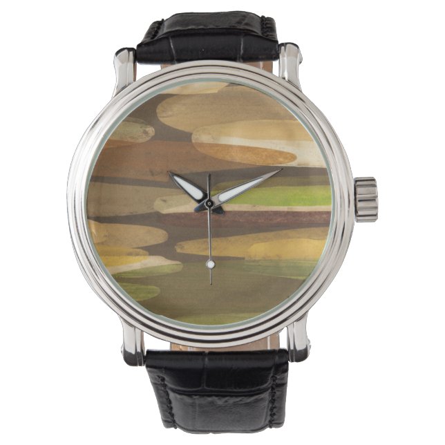 Abstract Earth Tone Landscape Watch (Front)