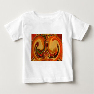 Abstract Earth Tone Swirl Art Print Baby T-Shirt