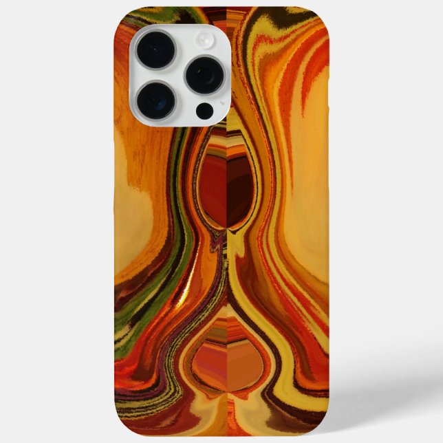 Abstract Earth Tone Swirl Art Print Case-Mate iPhone Case (Back)
