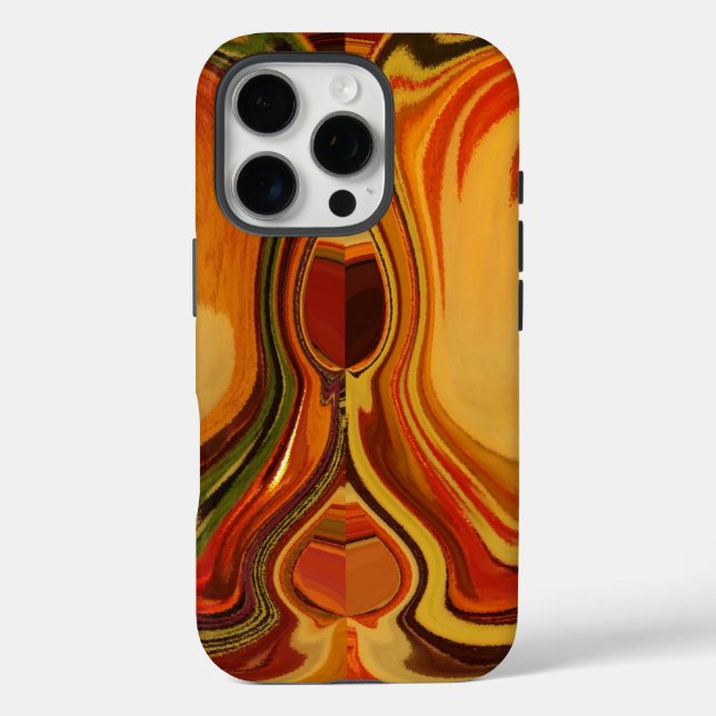 Abstract Earth Tone Swirl Art Print Case-Mate iPhone Case (Back)