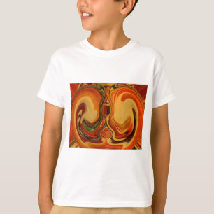 Abstract Earth Tone Swirl Art Print T-Shirt