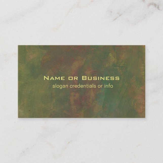 Abstract Earth Tones Business Card (Front)