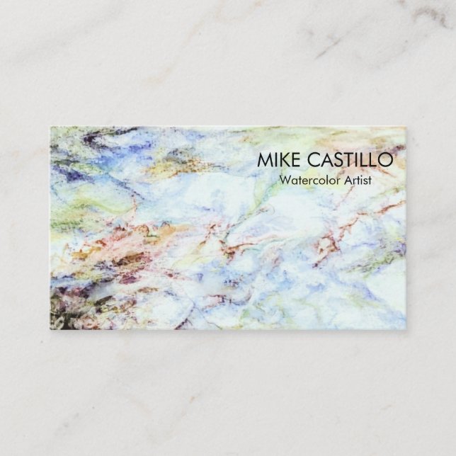 Abstract Earth Watercolor Artist Business Card (Front)
