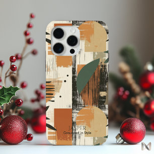 Abstract Earthy Minimalist - Organic Nature  iPhone 15 Pro Max Case