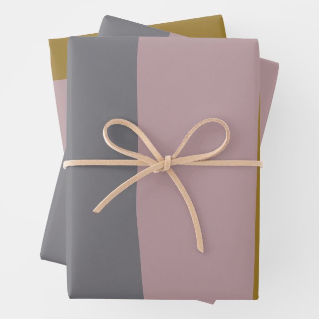 Abstract Earthy Stripes Modern Aesthetic Soft  Wrapping Paper Sheet (In situ)