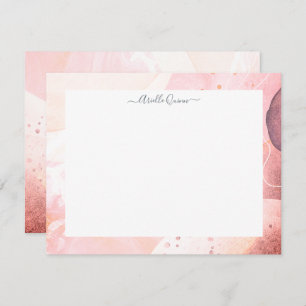 Abstract Earthy Watercolor Border Personalised Not Card