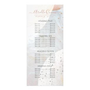 Abstract Earthy Watercolor Makeup Artist  Rack Card