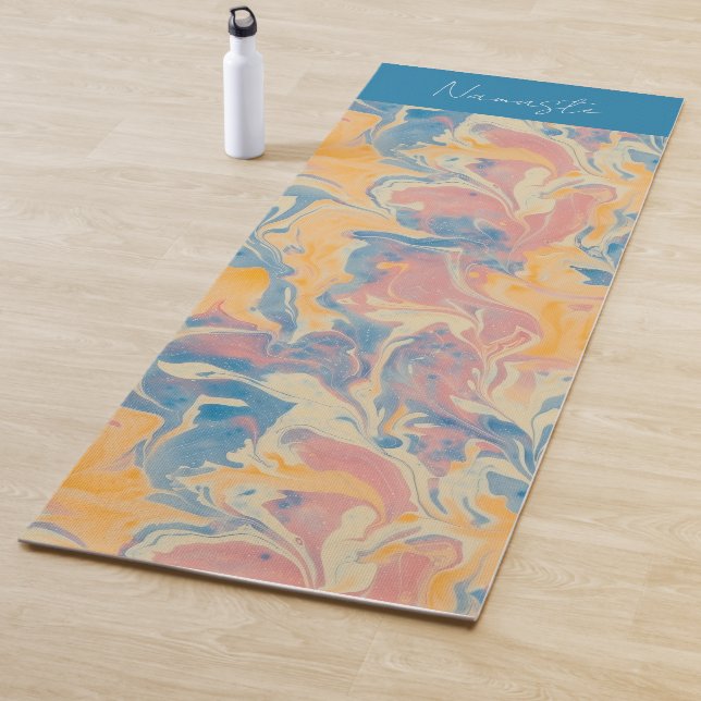 Abstract Ebru Yoga Mat (In Situ)