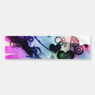 Abstract Ecig Bumper Sticker