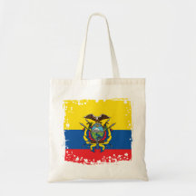 Abstract Ecuador Flag, Republic of Ecuador Bag
