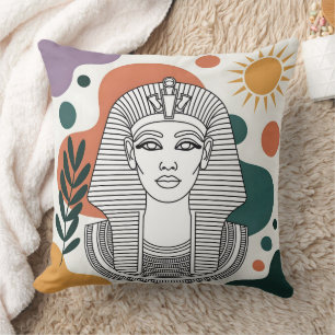 Abstract Egyptian Pharaoh Beauty Cushion