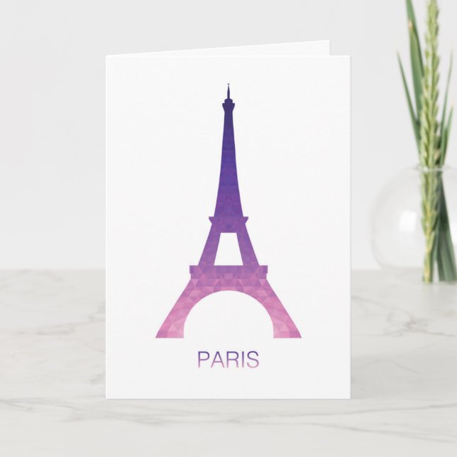 Abstract Eiffel Tower Card (Front)