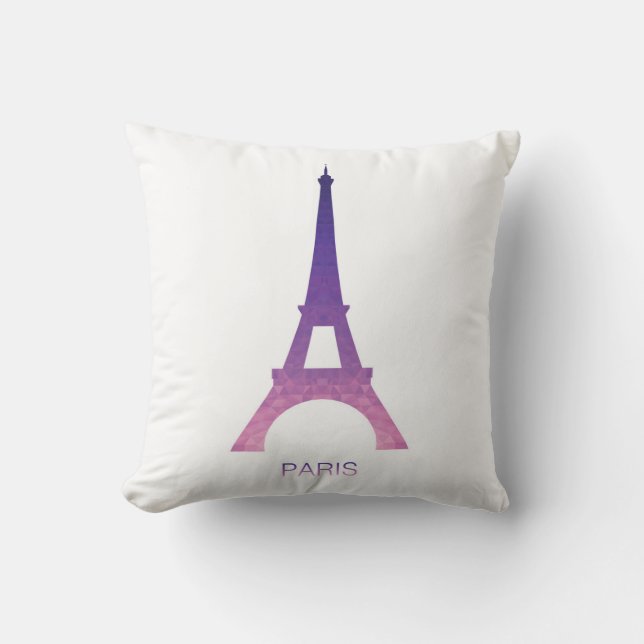 Abstract Eiffel Tower Cushion (Front)