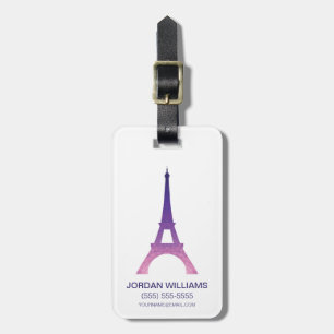 Abstract Eiffel Tower Luggage Tag
