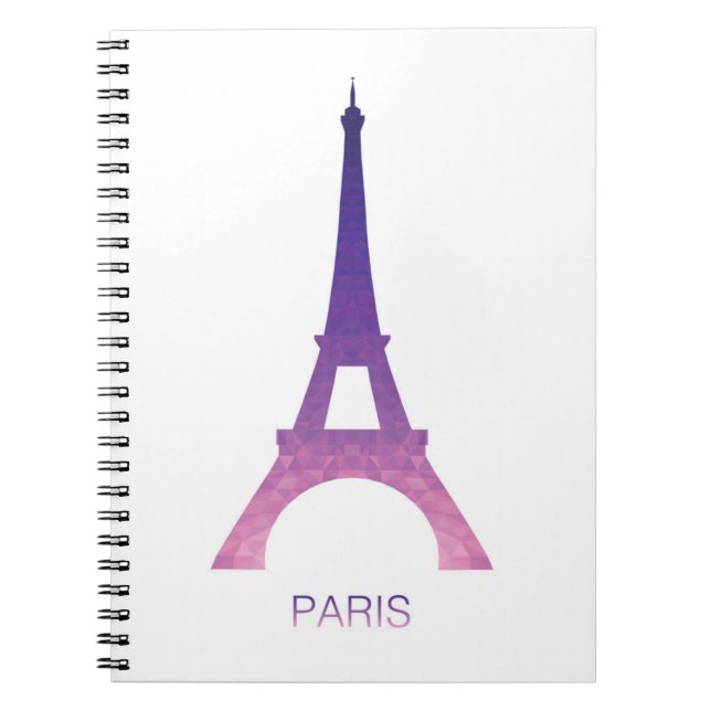 Abstract Eiffel Tower Notebook (Front)