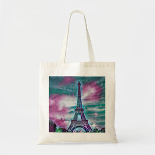 Abstract Eiffel Tower Tote Bag