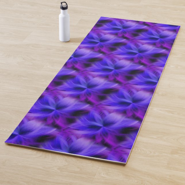 Abstract Electric Blue And Purple Design    Yoga Mat (In Situ)