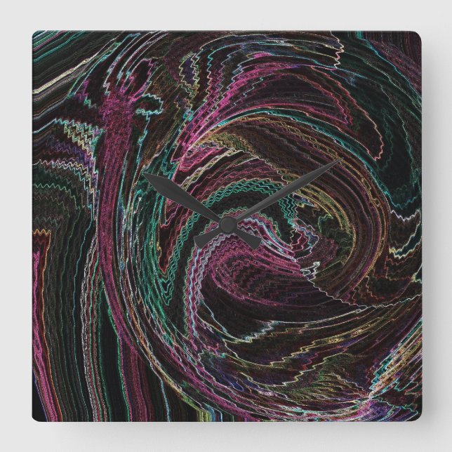 Abstract Electric Lights Rooster Wall Clock (Front)