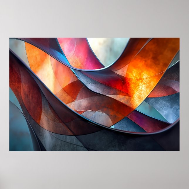 Abstract Elegance: A Symphony of Colour Poster (Front)
