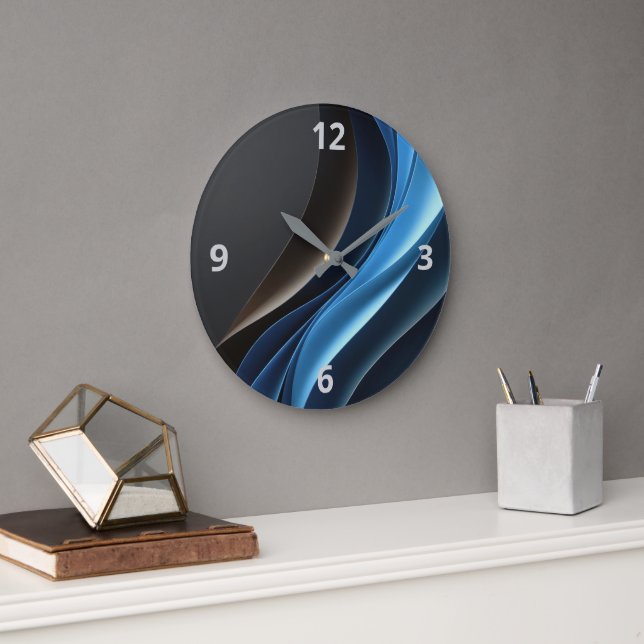 Abstract Elegance Customisable Clock - Round (Office)