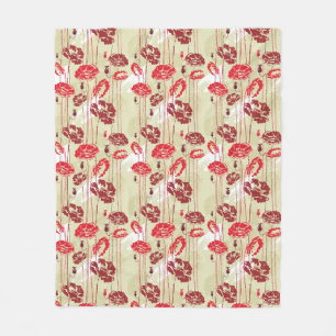 Abstract Elegance floral pattern 2 Fleece Blanket