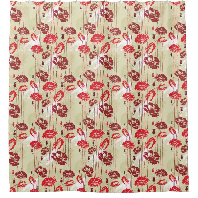 Abstract Elegance floral pattern 2 Shower Curtain (Front)