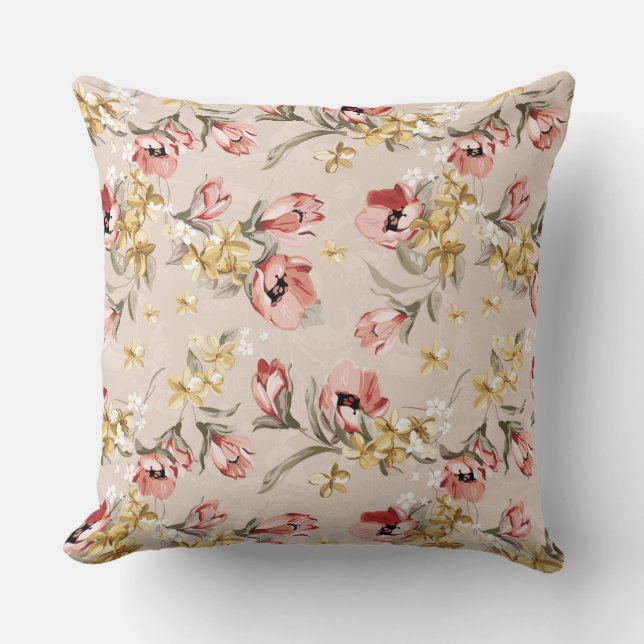 Abstract Elegance floral pattern 3 Cushion (Front)
