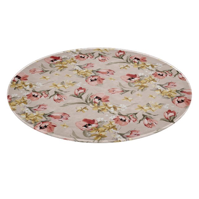 Abstract Elegance floral pattern 3 Cutting Board (Corner)
