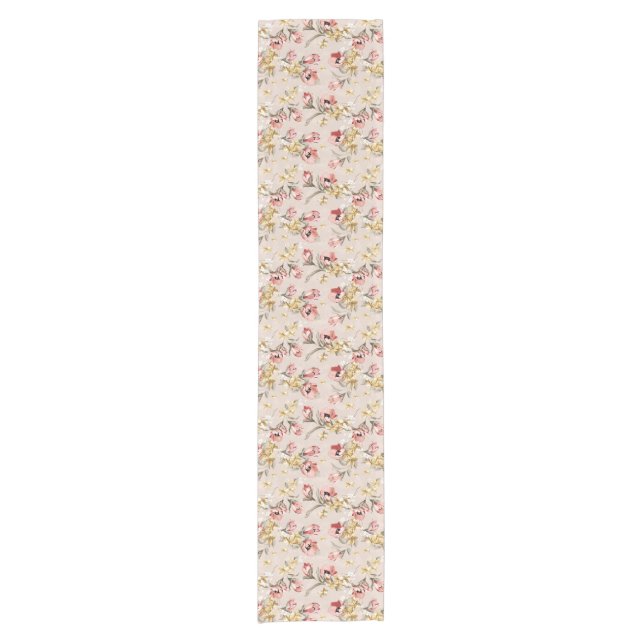 Abstract Elegance floral pattern 3 Short Table Runner (Front)