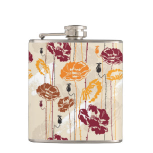 Abstract Elegance floral pattern 4 Hip Flask