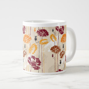Abstract Elegance floral pattern 4 Large Coffee Mug