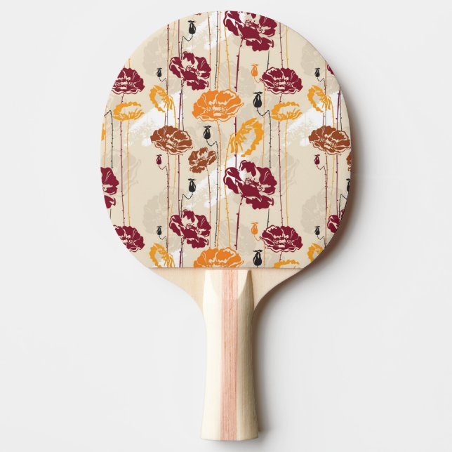 Abstract Elegance floral pattern 4 Ping Pong Paddle (Front)