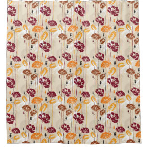 Abstract Elegance floral pattern 4 Shower Curtain