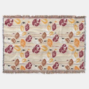 Abstract Elegance floral pattern 4 Throw Blanket