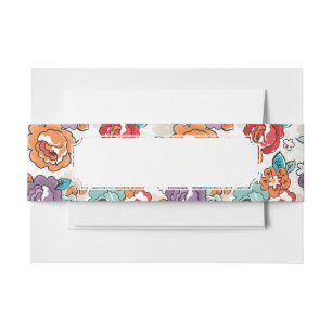 Abstract Elegance floral pattern 5 Invitation Belly Band