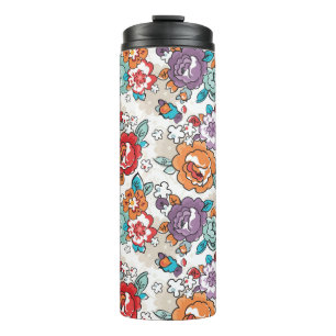 Abstract Elegance floral pattern 5 Thermal Tumbler