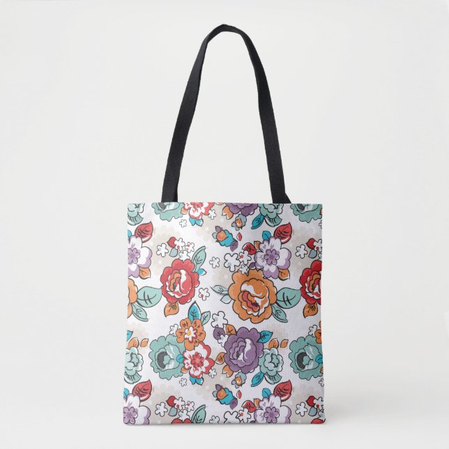 Abstract Elegance floral pattern 5 Tote Bag (Front)