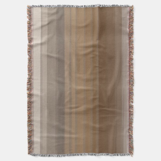 Abstract Elegance - Gradient of Bruns Tons Throw Blanket (Front Vertical)