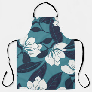 Abstract elegance pattern with floral background.  apron
