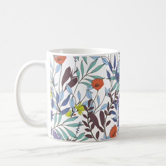 Abstract elegance pattern with floral background.  coffee mug (Left)