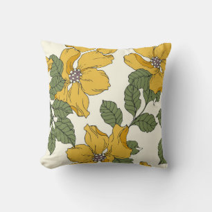 Abstract elegance pattern with floral background. cushion