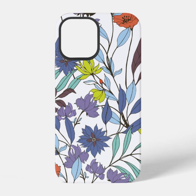 Abstract elegance pattern with floral background.  iPhone case (Back)