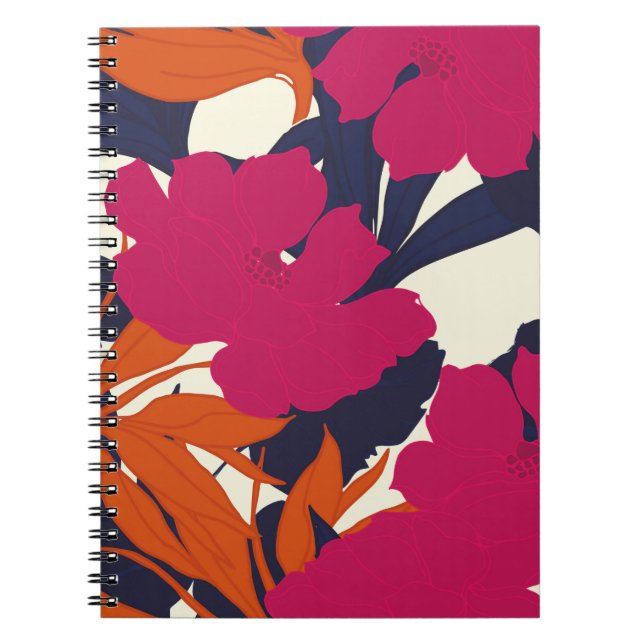 Abstract elegance pattern with floral background. notebook (Front)