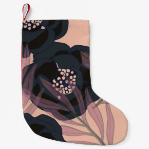 Abstract elegance pattern with floral background. small christmas stocking